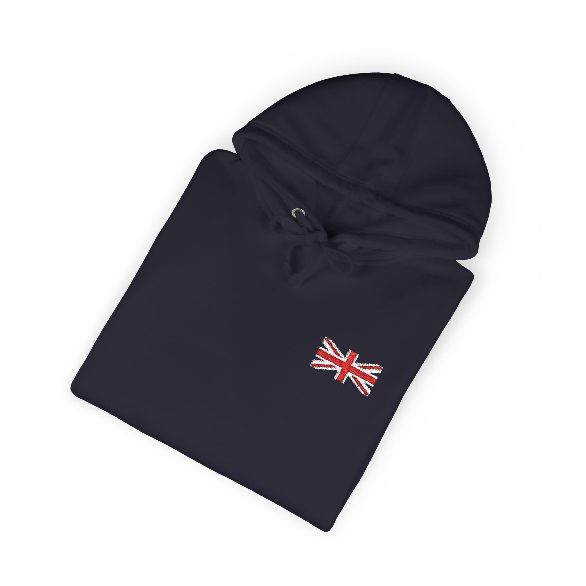 Unisex Navy Blue Jumper with Embroidered British Flag 