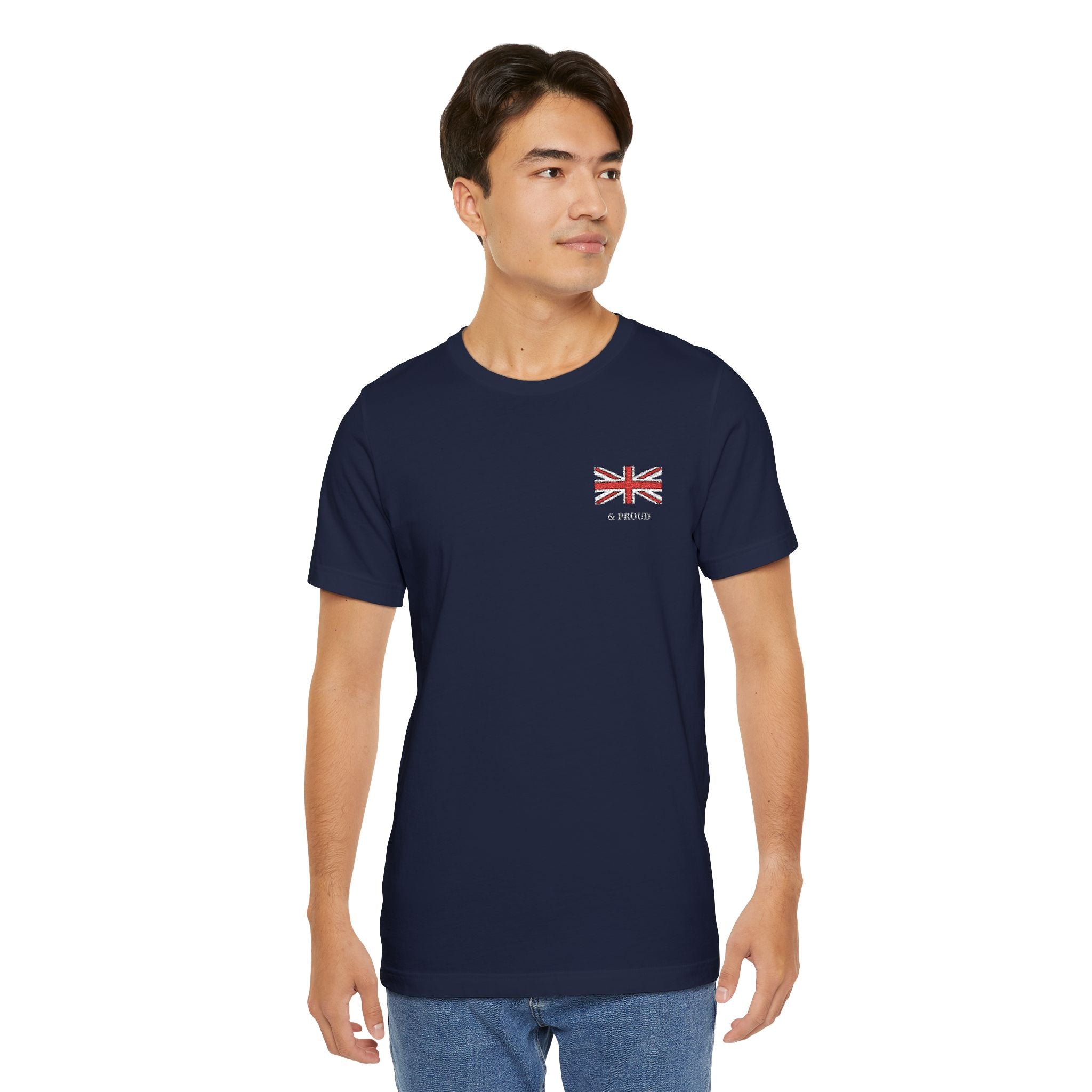 British Man wearing British and Proud Flag Top