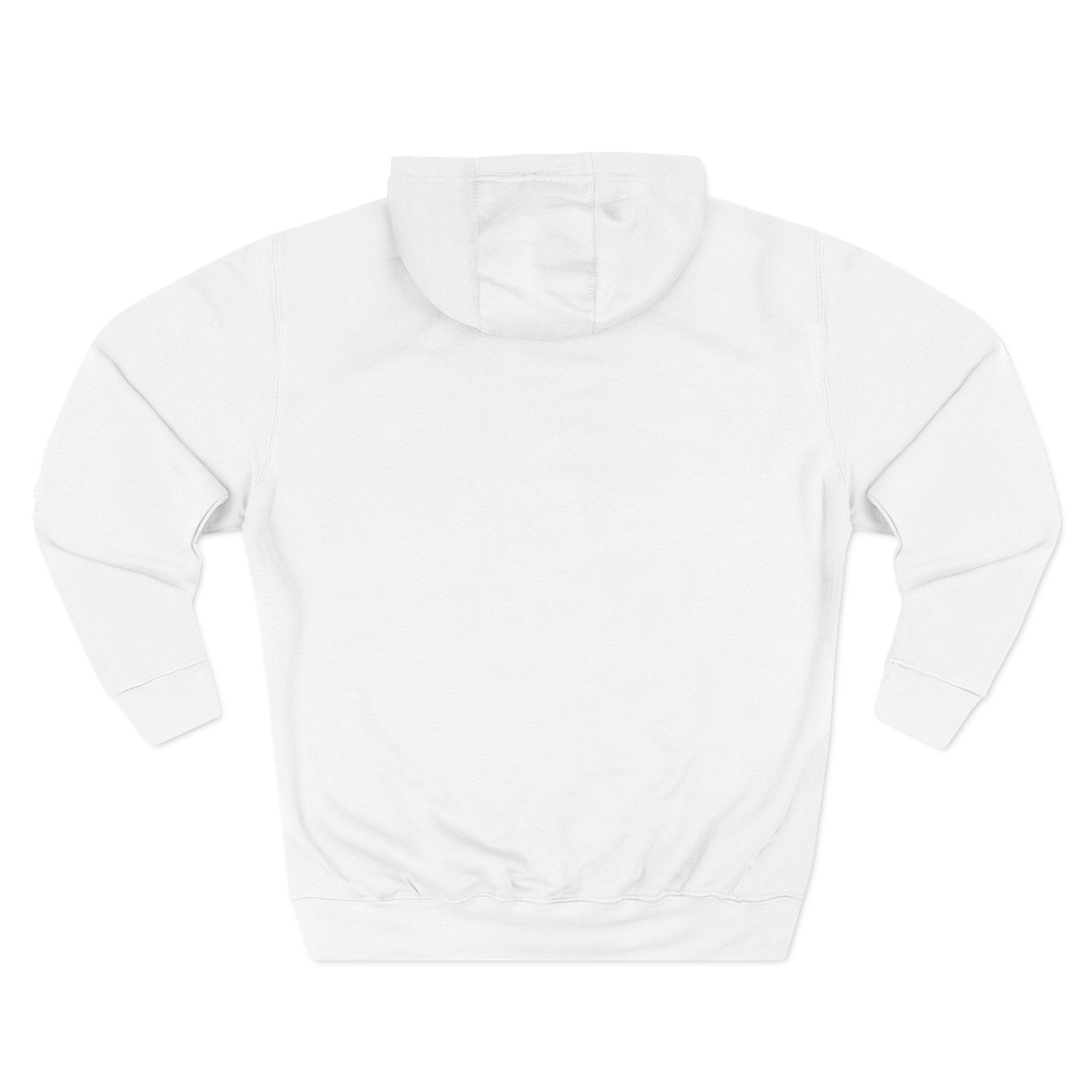 White hoodie on a white background - English and Proud