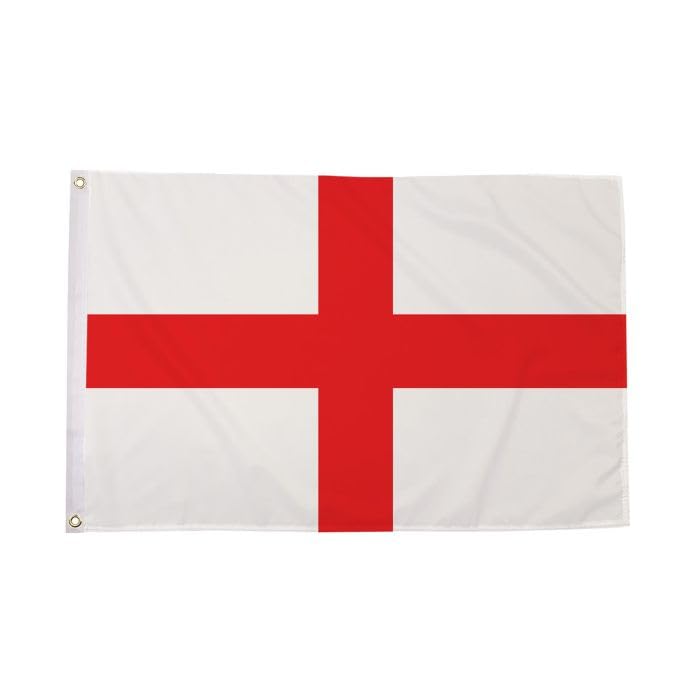 English Flag with a red cross on a white background