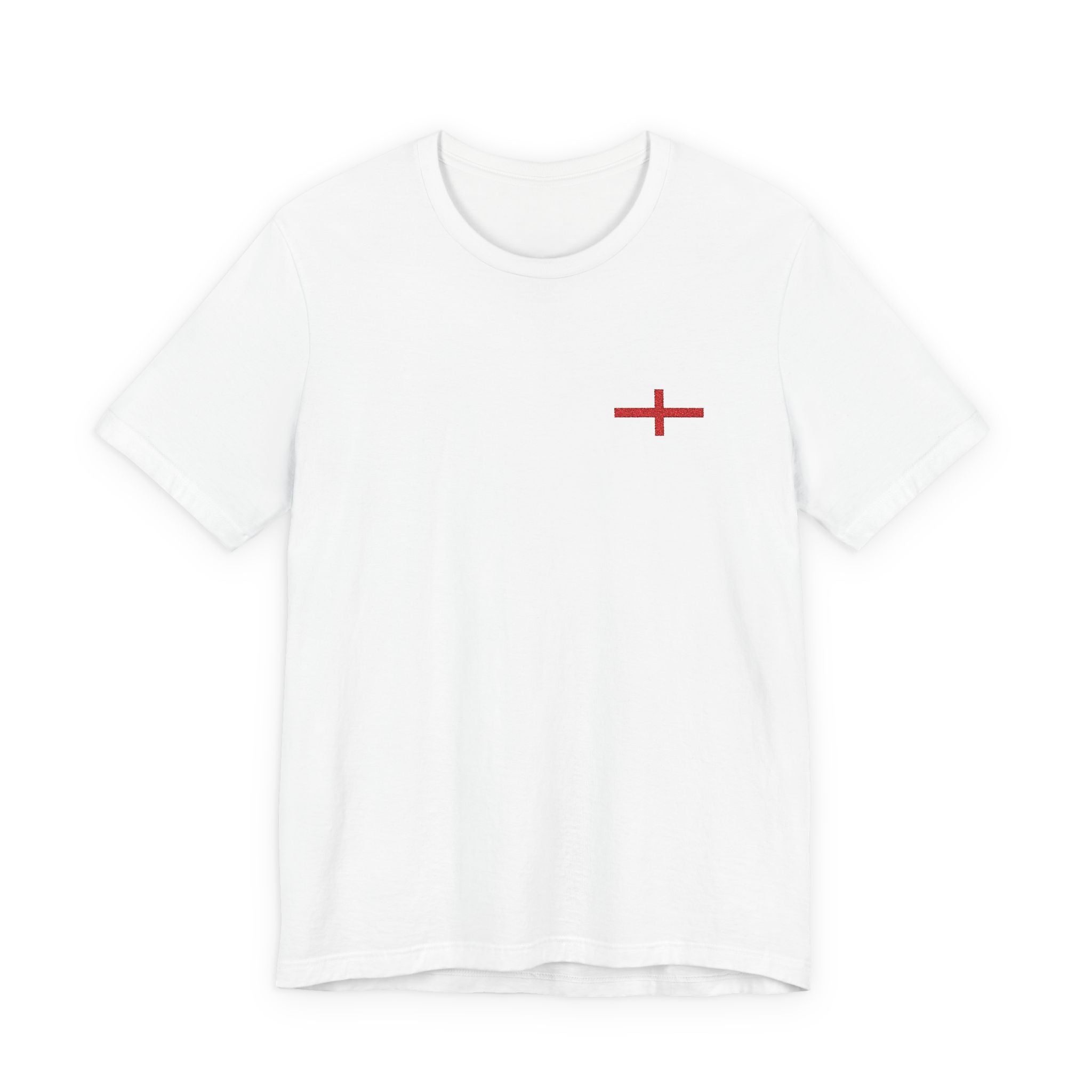 White T Shirt with English Flag Unisex