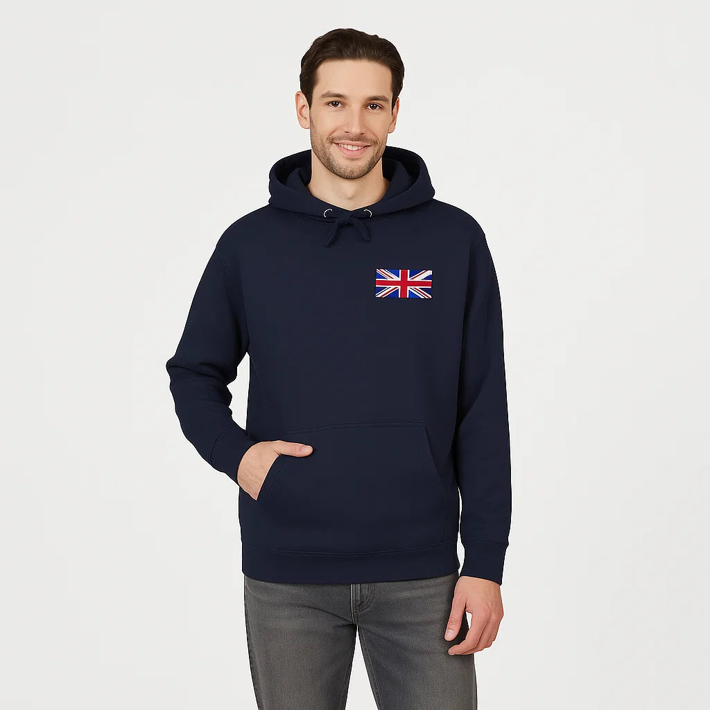 British Man wearing Patriotic British Flag Jumper